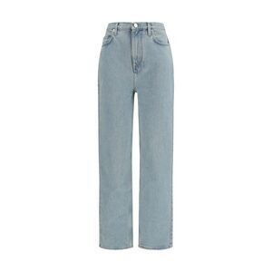 Loulou De Saison Blue Cotton Straight-Leg Women's Jeans